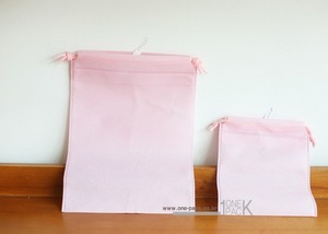 핑크색 부직포주머니     - 사이즈 선택 - (50 매)(60g) 